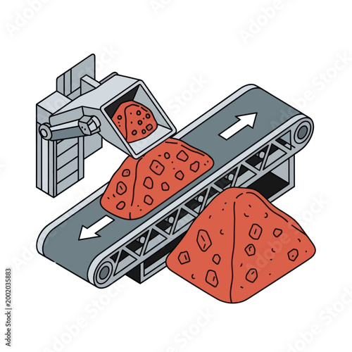 Pizza slices on a conveyor belt.