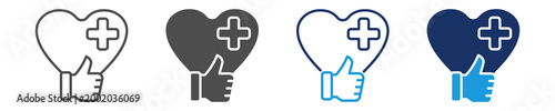 Fotografie good health icon set with multi concept