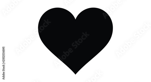 heart silhouette on white background high quality professional