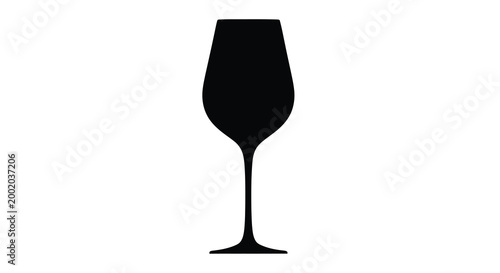 wine glass silhouette high quality professional detailed modern