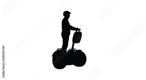 person riding hoverboard silhouette high quality professional detailed