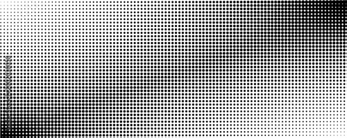 Corner halftone texture. Dotted gradient pattern background. Abstract faded pop art wallpaper. Vanishing spotted radial design backdrop for print  banner  poster  flyer. Vector illustration
