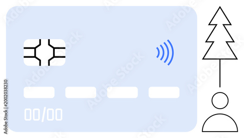 Fotografía Contactless payment, eco-friendly finance, sustainability, digital transactions, technology, personal finance