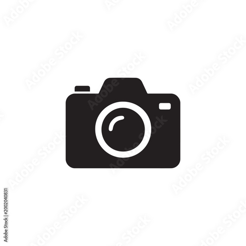 Old camera icon silhouette vector design art illustration.