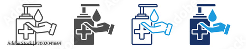 hygiene icon set with multi concept