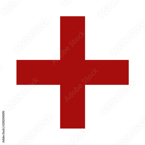 Red plus sign. Medical cross symbol.