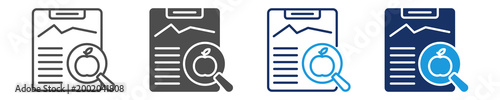 analysis food icon set with multi concept
