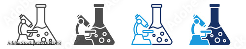 laboratory icon set with multi concept