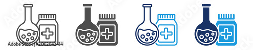 pharmaceutical icon set with multi concept