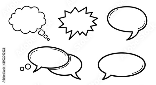 Fényképezés Speech bubble collection vector graphics