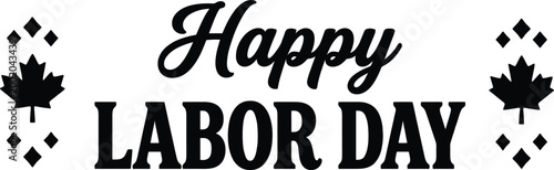 Vector emblem design for International Workers’ Day featuring bold typography with gear icons above and crossed hammers below symbolizing work, industry, and celebration.