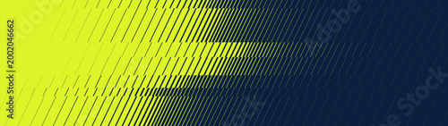 Abstract dynamic sports background with acidic green and navy blue diagonal lines, Postmodern tech geometric transition vector gradient, Halftone pattern with speed motion fade oblique stripe