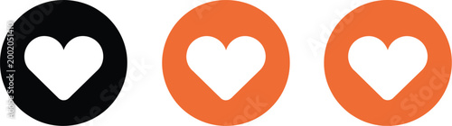 Emotional heart icons set, four styled hearts in varying colors and strokes representing mood love sentiment and emotional communication.