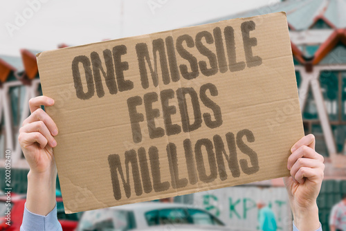 Canvas Print "One Missile Feeds Millions" research confirms single missile cost measurably sufficient to feed millions of adults