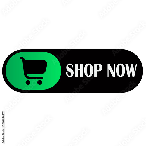 Modern new Shop Now call to action button design on a black background.Creative abstract button design isolated for versatile use.transparent background high resolution PNG.