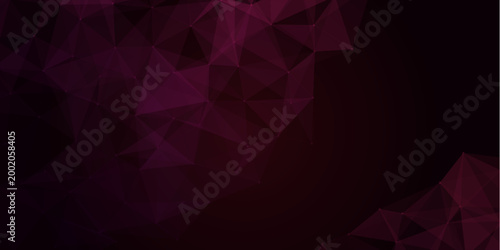 Deep magenta abstract digital network of geometric polygons and connecting lines, conveying a sense of data flow and scientific exploration
