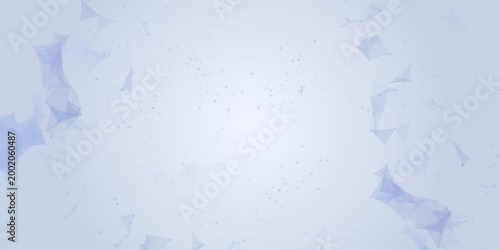 Soft pastel blue abstract digital network of scattered geometric shapes and fine particles on a bright, airy background, suggesting subtle connectivity