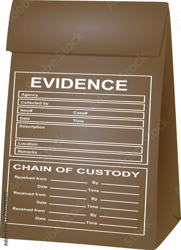 Chain of custody form. vector
