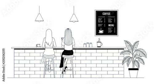 Woman sitting at a coffee shop.