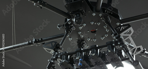 Photography Carbon frame body and wings of drone equipment heavy bomber Ukrainian military d
