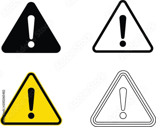 Alert warning sign icons Vector