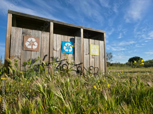 Sustainable Waste Management Concept in Green Forest