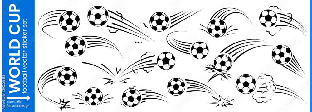 Fototapeta premium Soccer ball football icon with goal vector and logo illustration for sport. Football set 