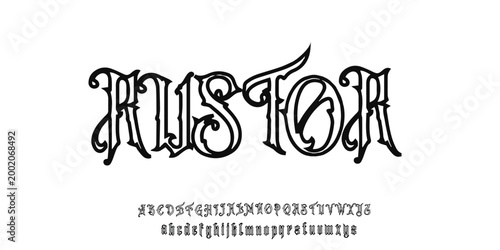 RUSTOR FONT VINTAGE BUSSINES RETRO 90S