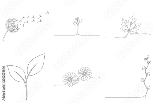 Continuous line drawing of tree of life symbol circle ancient emblem simple stylized branch roots ornate medallion.