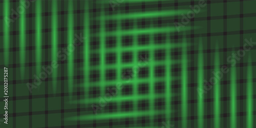 Abstract fractal glass background featuring vibrant emerald green vertical light streaks softly illuminating a dark mysterious digital space