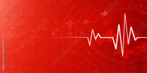 An abstract green EKG line pulse illustrates a healthy medical heart beat on an electrocardiogram monitor graph for cardiology healthcare testing