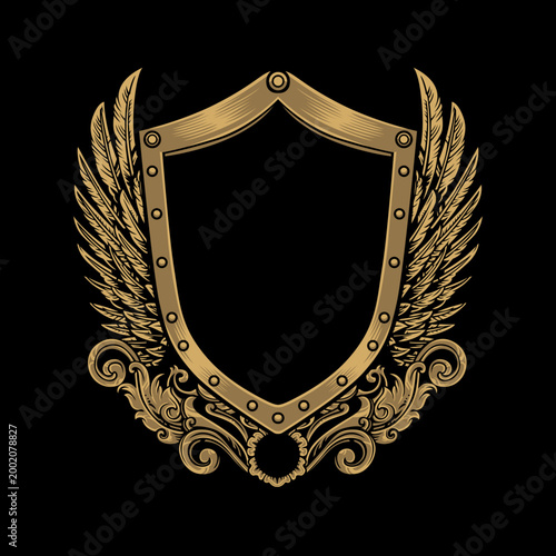 Luxury Vintage Gold Ornamental Frames Set on Black Background – Elegant Baroque Decorative Borders Collection