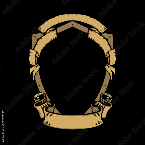 Luxury Vintage Gold Ornamental Frames Set on Black Background – Elegant Baroque Decorative Borders Collection