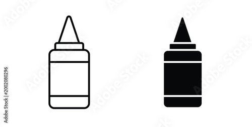 Serum icon simple illustration set. Black and white icons