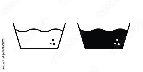 Soak icon simple illustration set. Black and white icons