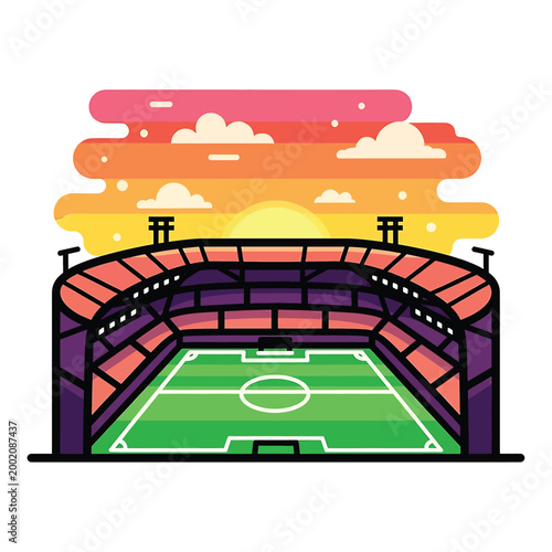 Soccer Stadium Field Green Pitch.