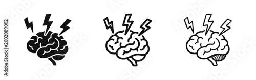 Brainstorming Icon Set - Intelligence and Idea Symbols in Solid, Outline, and Hand-Drawn Styles