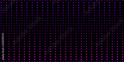 Abstract vector geometric seamless pattern with fading dots, lines, tracks, halftone shapes. Sport style funky background, urban art. Neon pink, purple and black texture. Trendy modern endless design