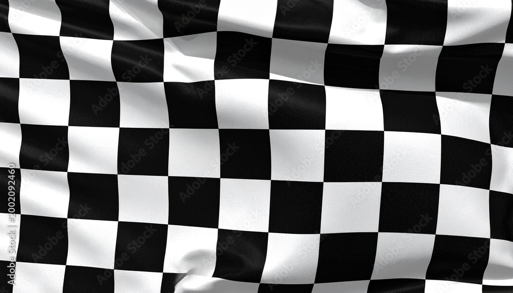 Obraz premium Waving Checkered Racing Flag