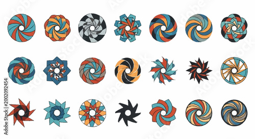 Foto Colorful Metallic Wind Chime Ornaments.