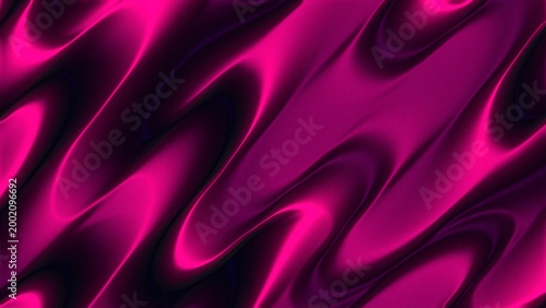 Lustrous magenta satin waves abstract motion background featuring glossy curves and rich highlights, luxurious looping texture for fashion promos, beauty ads and nightlife visuals.