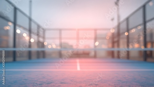 Abstract Blurred Padel Court Background with Soft Light