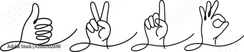  Comic cartoon hands for communication signs doodle poses vector design art