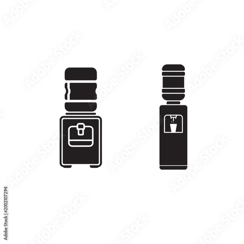 Water Cooler Dispenser Icon – Drinking Water & Hydration Symbol