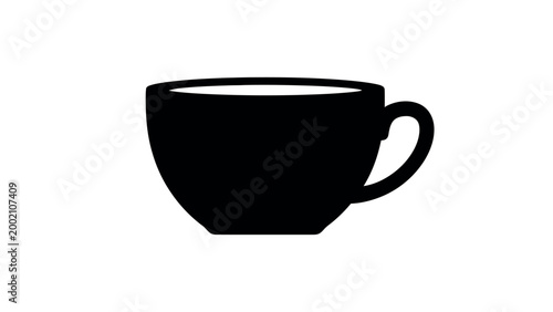 Slika na platnu Coffee Cup Silhouette Hot Drink Mug Icon