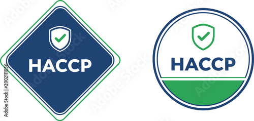 HACCP Certification Badge Icons for Food Safety Compliance and Quality Assurance Labels