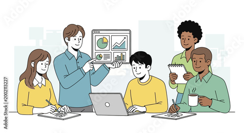business people working together
