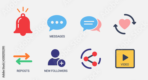 set of vector icons for design