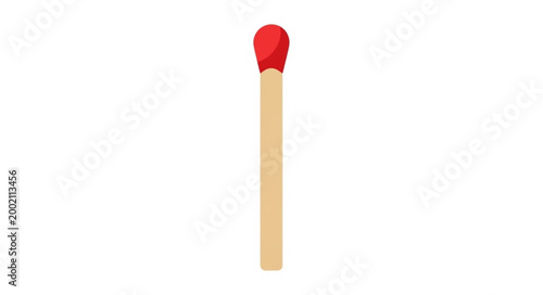 Schilderij op canvas Single wooden matchstick with a red tip.
