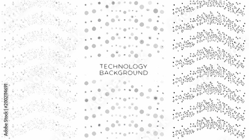 abstract dotted pattern background in shades of gray and white